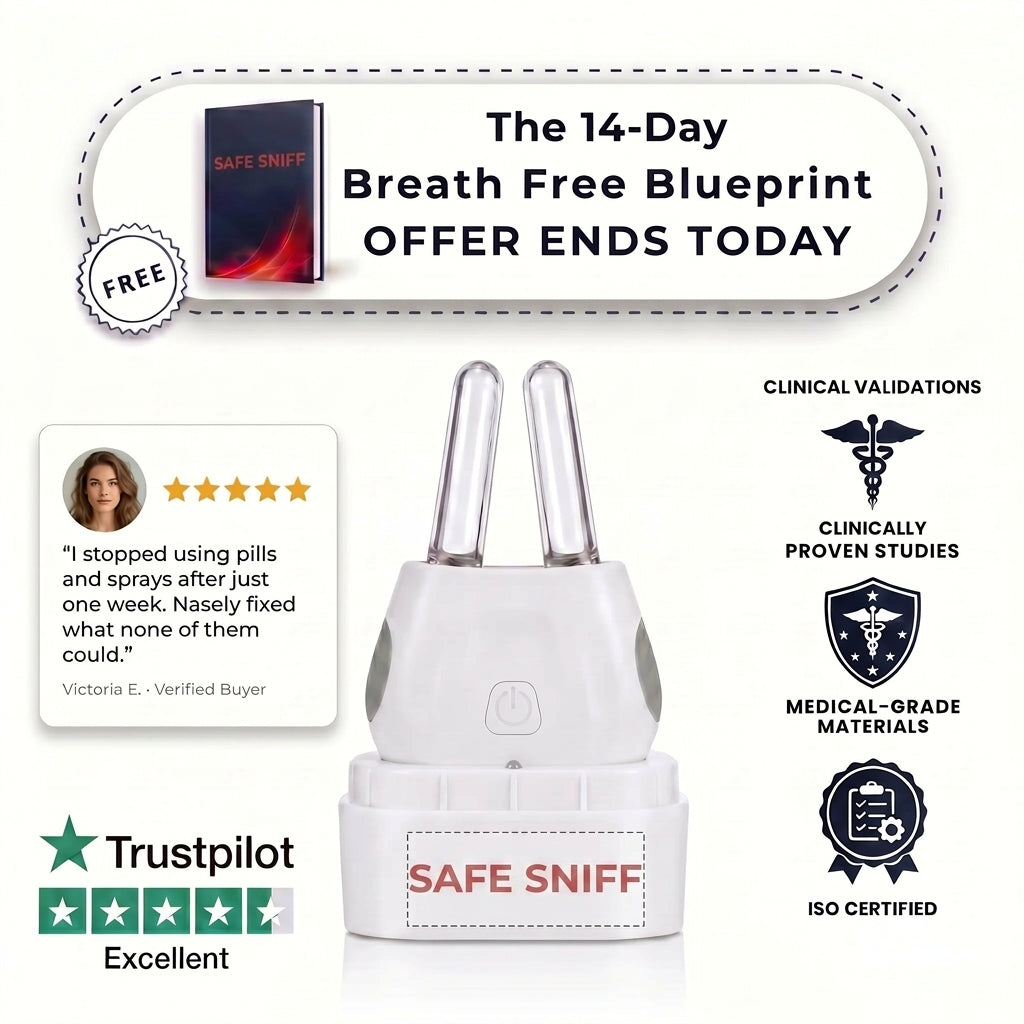 SafeSniff™ Relief Pro: Smart Nasal Red Light Therapy