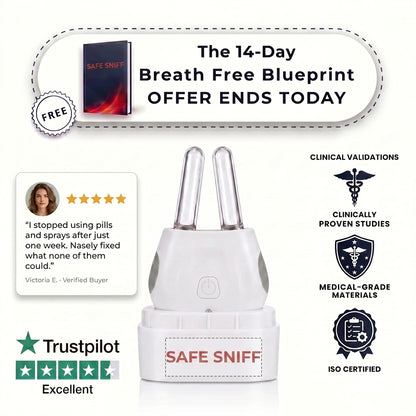 SafeSniff™ Relief Pro: Smart Nasal Red Light Therapy